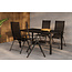 Essgruppe Giardini und Levanzo Schwarz – Outdoor-Dining-Set mit 4 klappbaren Stühlen