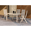 Essgruppe Mirko und Levanzo Beige – Outdoor-Dining-Set mit 4 Stühlen