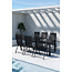Essgruppe Mirko und Levanzo Schwarz – Outdoor-Dining-Set mit 6 Stühlen