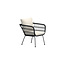 Lounge-Sessel Isola Schwarz/Beige – Moderner Outdoor-Sessel für Balkon und Terrasse