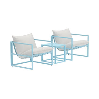 Venture Home Lounge-Set Messina Hellblau/Beige – Moderne Outdoor-Lounge für Terrasse & Garten