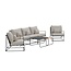 Palazzo Lounge Set Grau/Schwarz – Elegantes Outdoor Lounge Set mit Sofa, Sesseln & Tischen