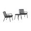 Mykonos Lounge Set Schwarz – Modernes Balkon- und Garten-Set mit 2 Sesseln
