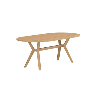 Venture Home Kenya Ovaler Gartentisch 200 x 100 Natur – Eleganter Teak-Esstisch für 6–8 Personen