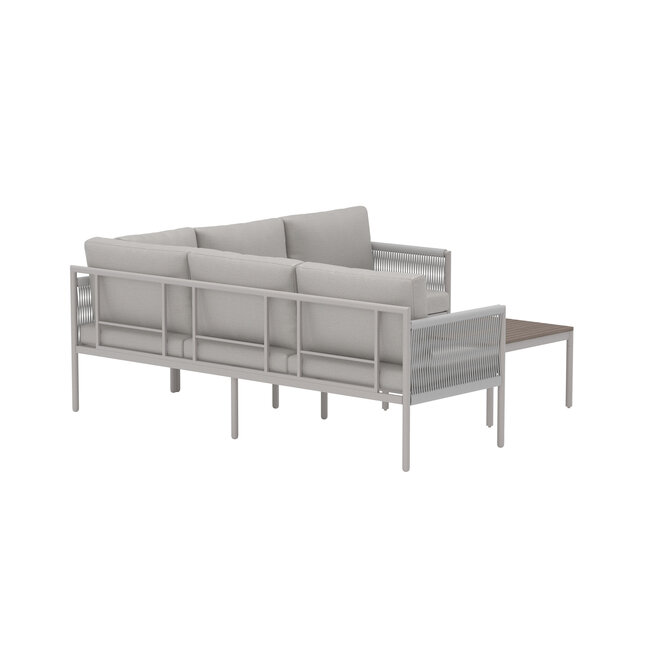 Kos Ecklounge Set Beige – Moderne Gartenlounge mit L-Form & Tisch