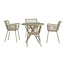 Garten-Essgruppe Sifnos Beige – stilvolles Outdoor-Essset für 4 Personen
