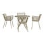 Sifnos Dining Set Beige – Stilvolles Gartenmöbel-Set für 4 Personen