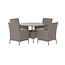 Garten-Essgruppe Lefkas Braun – 4-Sitzer Outdoor-Essgruppe aus Polyrattan