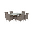Garten-Essgruppe Lefkas Braun 150×90 cm – Polyrattan Outdoor-Essset