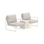 Lissabon Lounge-Set Beige – Elegantes Outdoor Lounge Set mit Beistelltisch