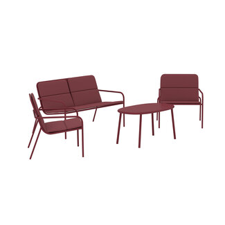 Venture Home Fourni Loungeset Burgunder – Modernes Sofa Set