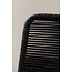 Gartenstuhl Lindos Schwarz – moderner Outdoor-Stuhl mit Rope-Design