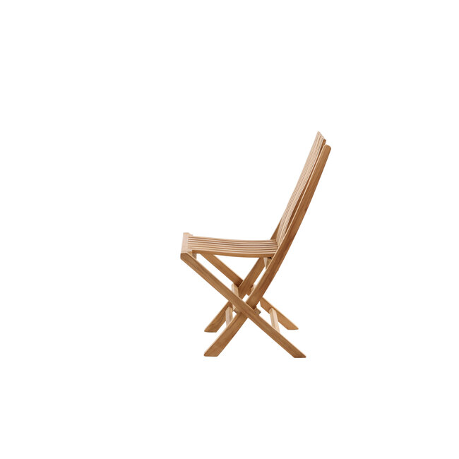 Gartenstuhl Ghana Natur – klassischer Teak-Gartenstuhl im Lamellendesign