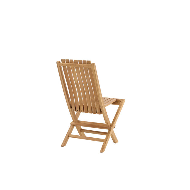 Gartenstuhl Ghana Natur – klassischer Teak-Gartenstuhl im Lamellendesign