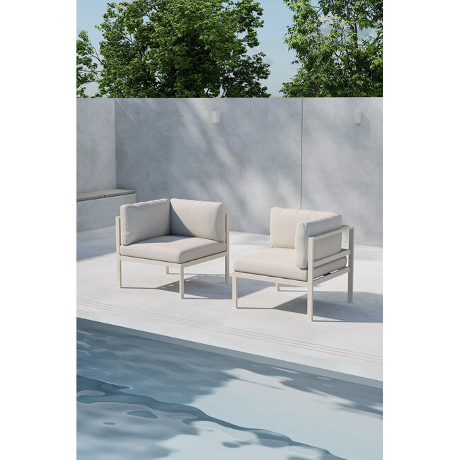 Copacabana Lounge-Modul Eckelement Beige – Modulares Outdoor-Sofa mit hohem Komfort