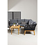 Chania Ecksofa-Set in Natur/Schwarz – modernes Outdoor-Ecksofa