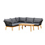 Chania Ecksofa-Set in Natur/Schwarz – modernes Outdoor-Ecksofa