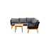Chania Ecksofa-Set in Natur/Schwarz – modernes Outdoor-Ecksofa