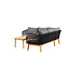 Chania Ecksofa-Set in Natur/Schwarz – modernes Outdoor-Ecksofa