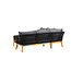 Chania Ecksofa-Set in Natur/Schwarz – modernes Outdoor-Ecksofa