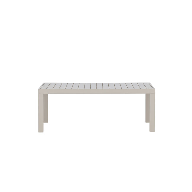 Sofatisch Copacabana 120 x 70 Beige – Eleganter Outdoor-Loungetisch aus Aluminium
