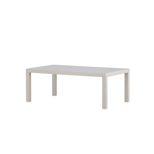 Sofatisch Copacabana 120 x 70 Beige – Eleganter Outdoor-Loungetisch aus Aluminium