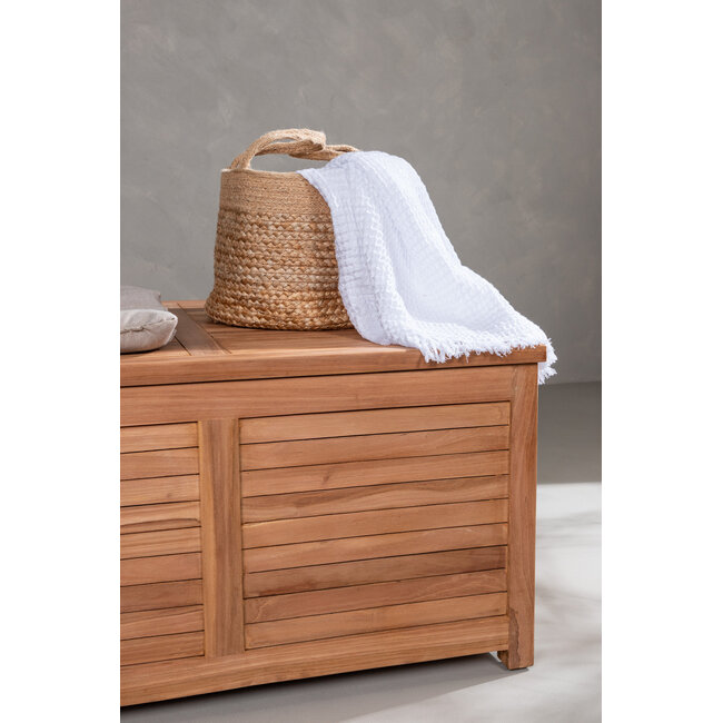 Auflagenbox Trento 130 cm – Natürliche Eleganz und Praktischer Stauraum