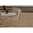 Garten-Essgruppe Giardini Rund & Levanzo Beige – Giardini Rundtisch Ø120 cm × H74 cm (Aluminium, 5 cm Platte) + Levanzo Positionssessel 56×59 cm (Stahl & Textilene, Sitzhöhe 41,5 cm, bis 4 Pers.)