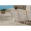 Essgruppe Lavenzo & Break Beige – Break Esstisch 205×90×74 cm (Aintwood Teak-Optik) + Lavenzo Positionssessel 56×59 cm (6er-Set, klappbar, verstellbar, bis 110 kg)