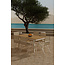 7-teilige Essgruppe Panama & Mexico Beige – Panama Ausziehbarer Esstisch 160–240 cm Teakholz + 6 Mexico Stapelsessel 56×60×91 cm, bis 150 kg, wetterfest