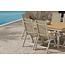 7-teilige Panama Essgruppe Beige – Panama Ausziehbarer Esstisch 160–240 cm Teakholz/Alu + 6 Panama Positionssessel 5-fach verstellbar & klappbar, bis 100 kg