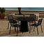 Garten-Essgruppe Peking & Lanzo Schwarz – Moderne Outdoor-Eleganz aus Aluminium