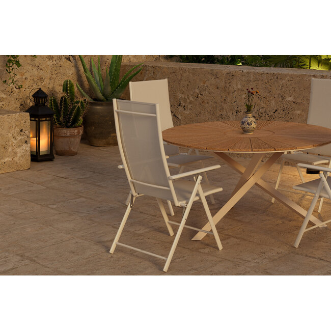 5-teilige Garten-Essgruppe Mexico & Levanzo – Natürliche Eleganz trifft auf Komfort