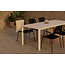 Garten-Essgruppe Lindos & Giardini – Giardini Esstisch 200×90 cm Aluminium Beige + Lindos Dining-Sessel Polyester Rope Schwarz, stapelbar, bis 150 kg
