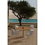 Linos & Croft Dining Set – Runde Outdoor-Essgruppe in Beige & Weiß