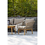 5-tlg. Garten Lounge-Set Chania Nature Beige – Sofa, 2 Sessel & Couchtisch aus Akazienholz, Aluminium und Rope-Geflecht