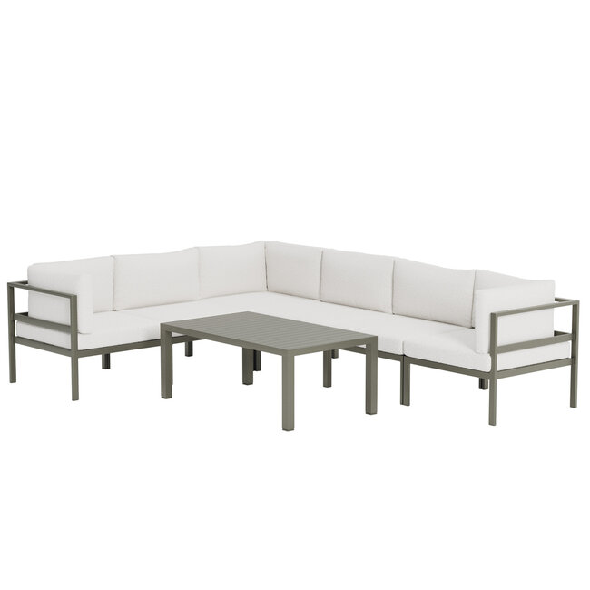 Outdoor-Lounge-Set Copacabana – Luxuriöser Komfort in Braun & Weiß