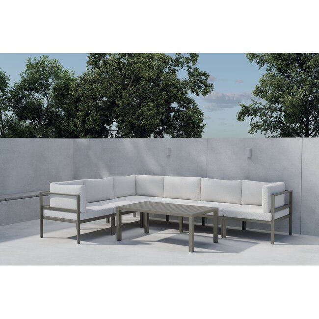 Outdoor-Lounge-Set Copacabana – Luxuriöser Komfort in Braun & Weiß