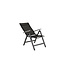 7-teilige Garten-Essgruppe Break & Albany Tiefschwarz – Break Esstisch 205×90 cm (Aintwood) + 6 Albany Positionsstühle (Textilene), bis 110 kg