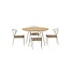 5-teilige Garten-Essgruppe San Vito & Alfons – Skandinavische Leichtigkeit in Beige