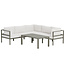 Outdoor-Lounge-Set Copacabana – Moderner Luxus in Braun & Weiß