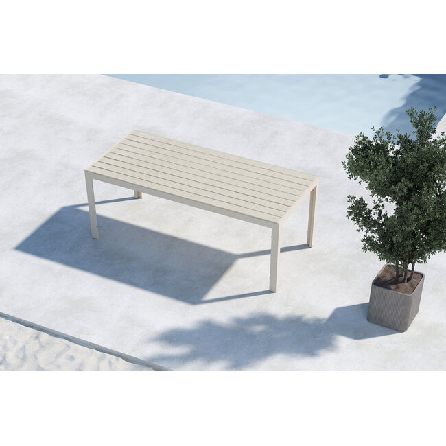 7-teiligeGarten-Essgruppe Mirko & Linos – Exklusives Design in Beige & Weiß