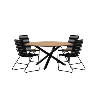 Venture Home 5-teilige Garten-Essgruppe Mexico & Bois – Teakholz-Eleganz