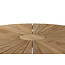 5-teilige Garten-Essgruppe Mexico & Lindos – Mexico Rundtisch Ø140 cm Teakholz/Alu + 4 Lindos Rope-Sessel Braun-Beige/Schwarz, stapelbar, bis 150 kg