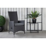 Gartenstuhl Padova Schwarz/Grau 2er-Set – Rattan Relax-Stuhl 62×67×114 cm verstellbar, 160 kg