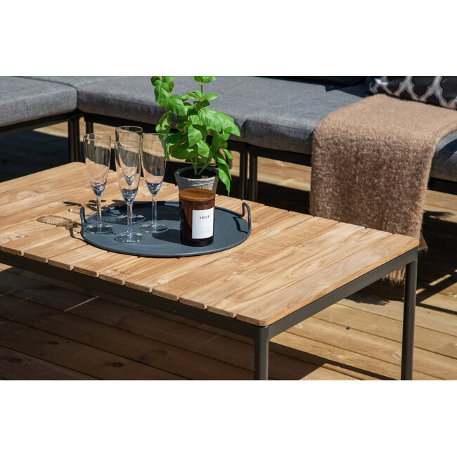 Exklusive Ecklounge-Gruppe – Modernes Design trifft natürliches Teakholz