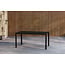 Essgruppe Lavenzo & Giardini Schwarz – Giardini Esstisch 150×85×72 cm (Aluminium, Latten-Design, 5 cm Platte) + Lavenzo Positionssessel 56×59 cm (2er-Pack, klappbar & verstellbar, bis 110 kg)