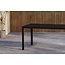 Essgruppe Lavenzo & Giardini Schwarz – Giardini Esstisch 150×85×72 cm (Aluminium, Latten-Design, 5 cm Platte) + Lavenzo Positionssessel 56×59 cm (2er-Pack, klappbar & verstellbar, bis 110 kg)