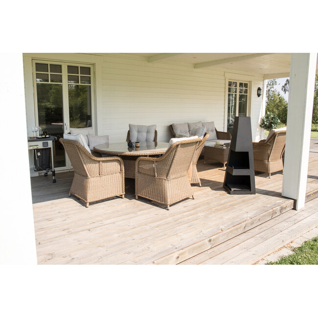 Gartenkamin Bastian – Skulpturales Design und Behagliche Wärme