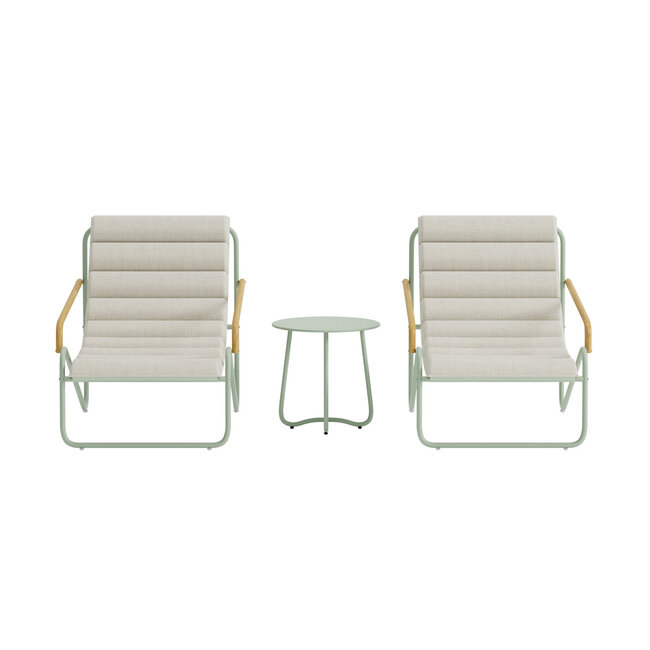 Lounge-Set Ithaka – Moderner Komfort in harmonischem Grün & Beige